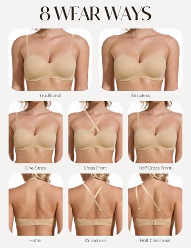 Wingslove Women's Strapless Minimizer Bra with Underwire Support