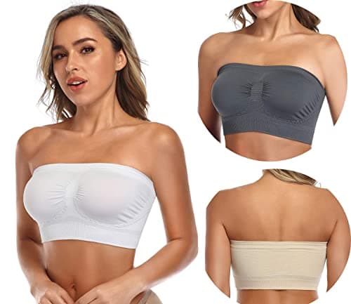 Angoool Wireless Slip-On Bralette with Silicone Bandeau Tops