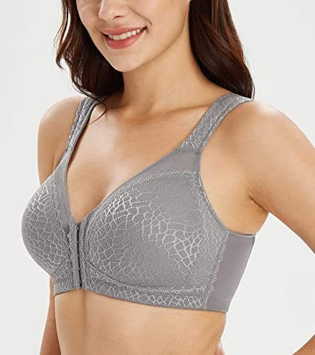 Lemorosy Women's Plus Size Full Coverage Posture Back Minimizer Bra