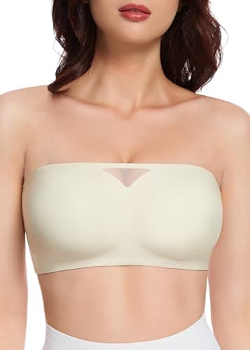 HBselect Seamless Non-Slip Silicone Padded Bandeau Bralette
