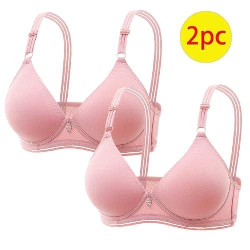 Wireless Push Up Bra for Plus Size Women Solid Color Breathable Bralette