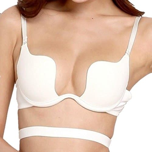 ZUKULIFE Women's Deep U Plunge Push-Up Convertible Bra