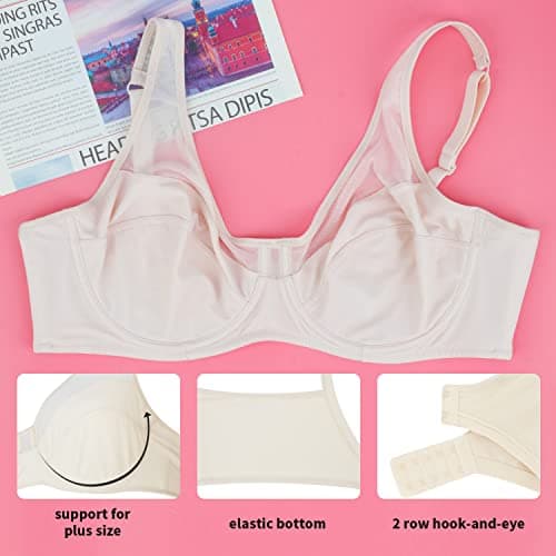 Sheroine Women's Plus Size Minimizer Lace Bra