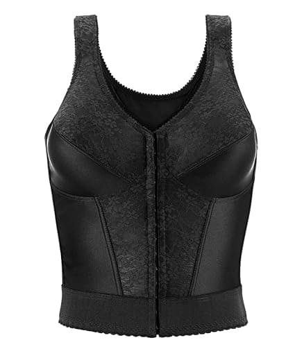 Slimming Wireless Back Support Longline Bra with Lace & Front Closure Form 5107565