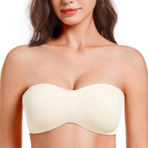 MELENECA Women's Underwire Strapless Bra for Large Bust Minimizer