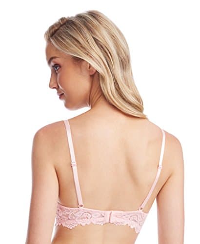 JENNY JEN Unpadded Underwire Lace Bra, Sheer Balconette Demi Lingerie for Women