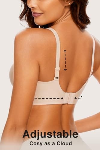 Moelozllo Comfortable Wireless Deep V Plunge Bralette for Women
