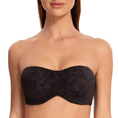 MELENECA Women's Underwire Strapless Bra for Large Bust Minimizer