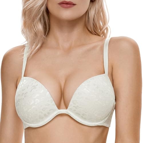 Women's Push-Up Bra with Deep V Plunge