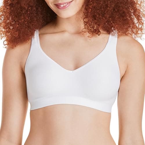 Hanes Women's Wireless Bra - Smooth Comfort, Full-Coverage T-Shirt Bra, Single or 2-Pack