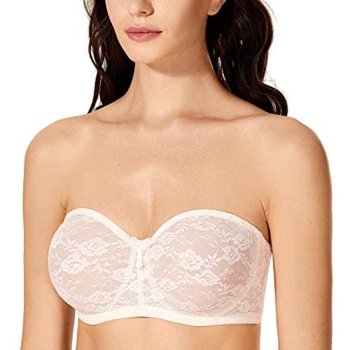 DOBREVA Women's Multiway See-Through Underwire Bra