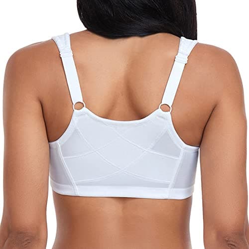 TELIMUSSTO Women's Front Closure Full Coverage Back Support Bra