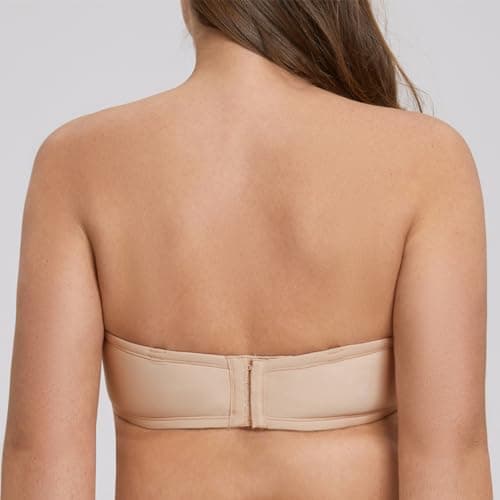MELENECA Plus Size Strapless Bra with Underwire for Large Bust Back Smoothing