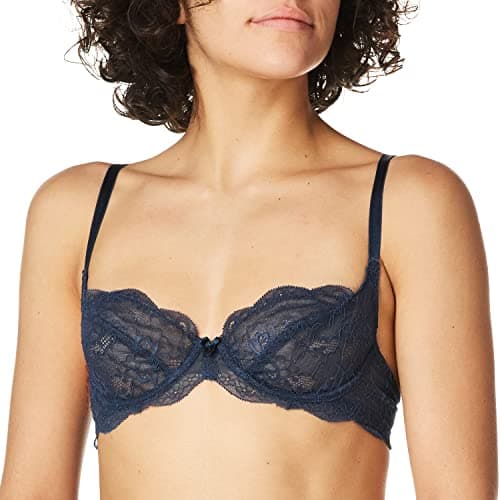 Undies.com Women's Microfiber Lace Underwire Balconette Bra