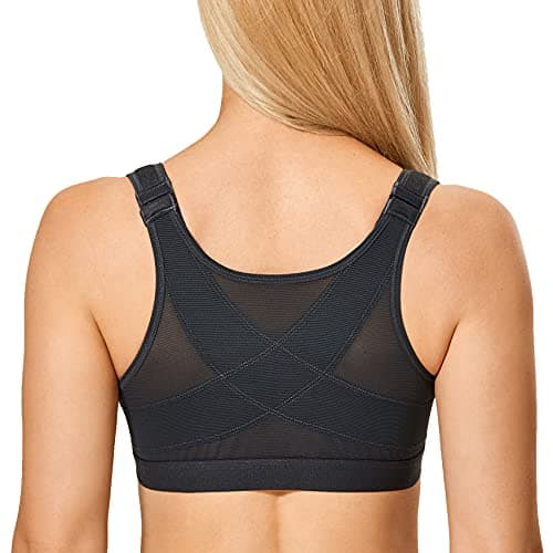 Front Closure Posture Wireless Back Support Bra for Women