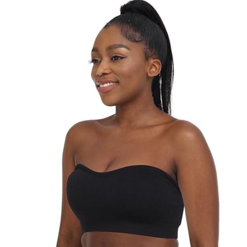 Zimcti Women's Comfortable Strapless Silicone Bandeau Bralette