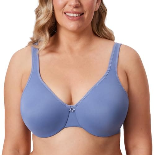 DELIMIRA Plus Size Minimizer Underwire Bra for Smooth Coverage