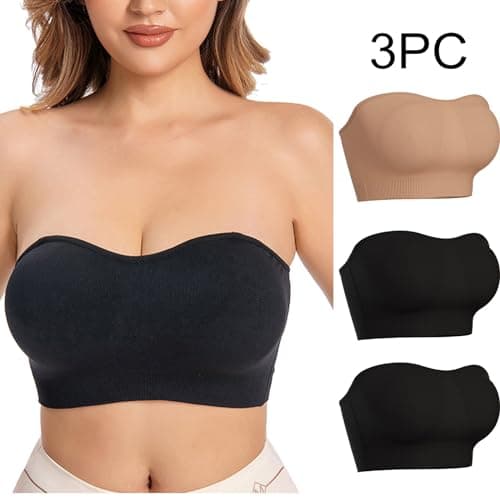 3 Pack Women's Breathable Stretchy Crop Top Bralette