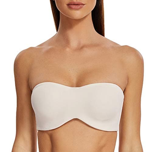 MELENECA Women's Underwire Strapless Bra for Large Bust Minimizer
