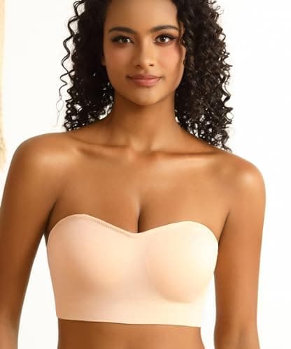 PRETTYWELL Wireless Padded Strapless Bra for Women