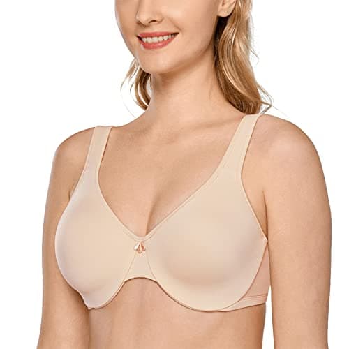 DELIMIRA Plus Size Minimizer Underwire Bra for Smooth Coverage