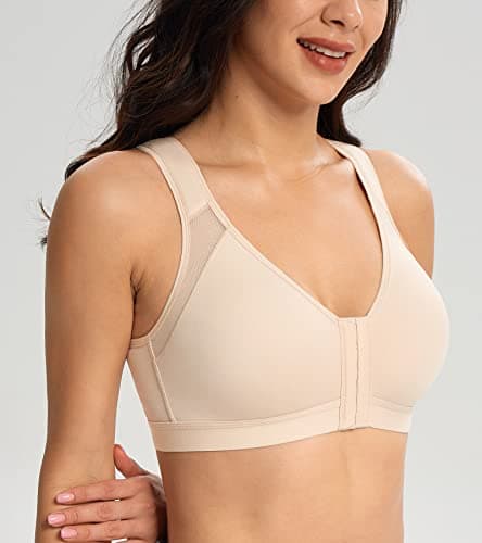 Lemorosy Women's Full Coverage Posture Back Wirefree Bra - Comfort & Double Support