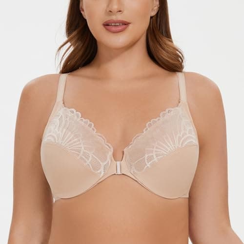 Racerback Front Closure Bra for Plus Size Women