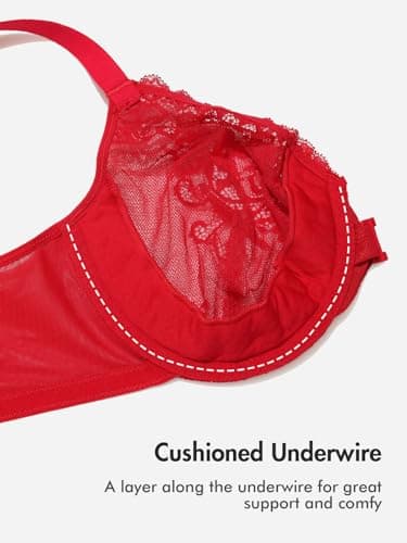 Stylish and Comfortable Sheer Bras for Curvy Women: Delimira's Front Closure Lace Underwire Bra