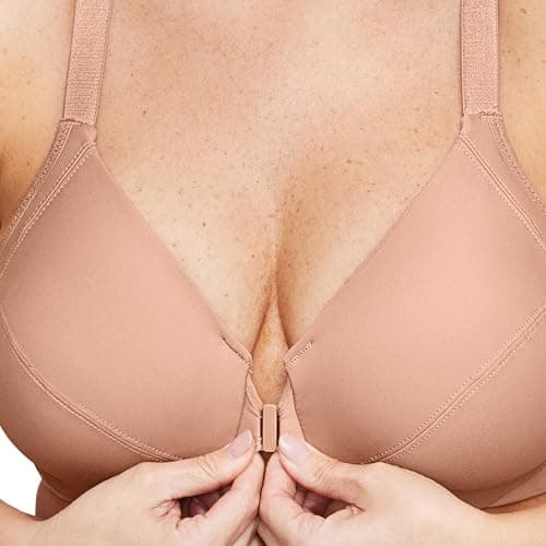 Glamorise Women's Plus Size Front-Closure Wonderwire Bra #1247