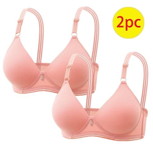 Wireless Push Up Bra for Plus Size Women Solid Color Breathable Bralette