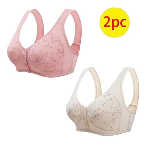 Daisy Button Down Wireless Sports Bra for Women