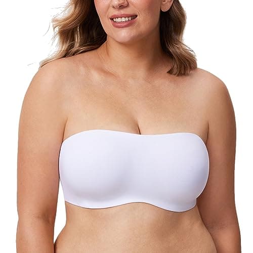 AISILIN Plus Size Strapless Underwire Bandeau Bra Support