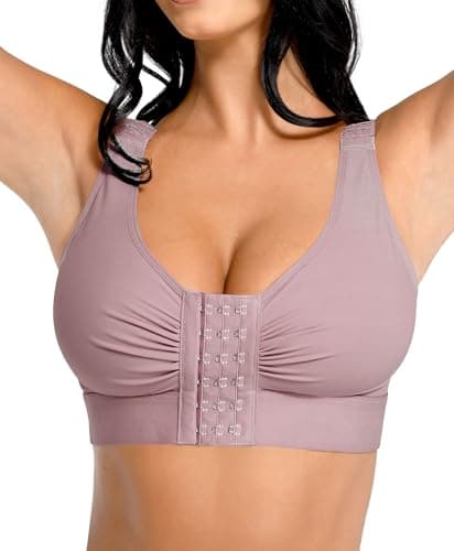 FeelinGirl Post-Surgery Compression Bra with Front Closure & Adjustable Straps