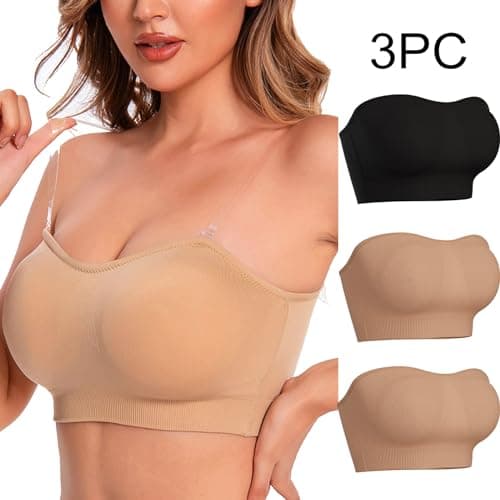 3 Pack Women's Breathable Stretchy Crop Top Bralette