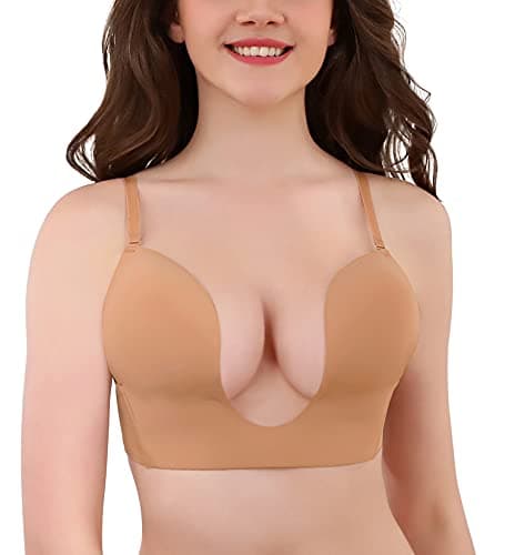 HANSACA Women's Deep Plunge Multi-Way Bra