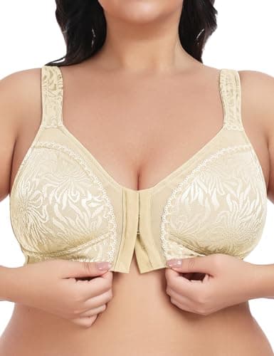 Wingslove Women's Front Closure Minimizer Bra Plus Size