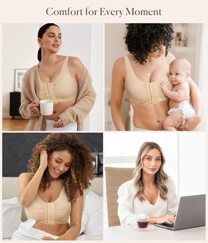 Brabic Post Surgery Minimizer Bras for Women - Full Coverage Comfort Bras