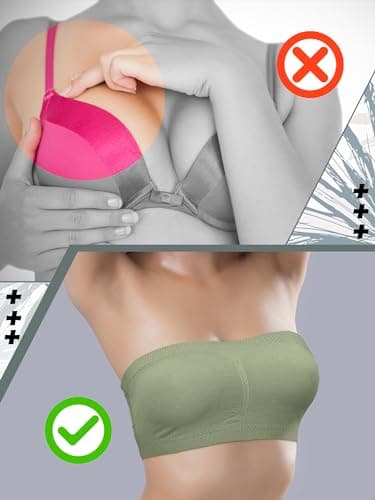 Geyoga 6 Pc Women's Bandeau Bralette Non-Padded Stretch Crop Top