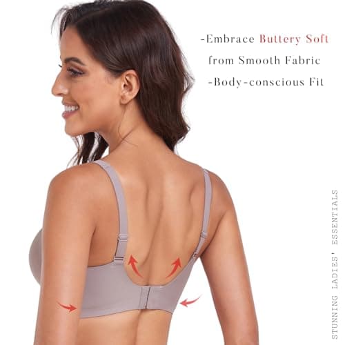 OXYIBRAS Smooth V-Neck Bras for Women No-Wire Seamless Sleep Bralette