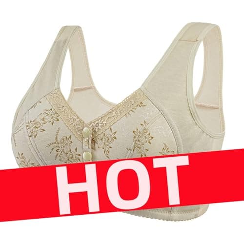Breathable, Comfortable Daisy Bras for Older Women with Front Closure
