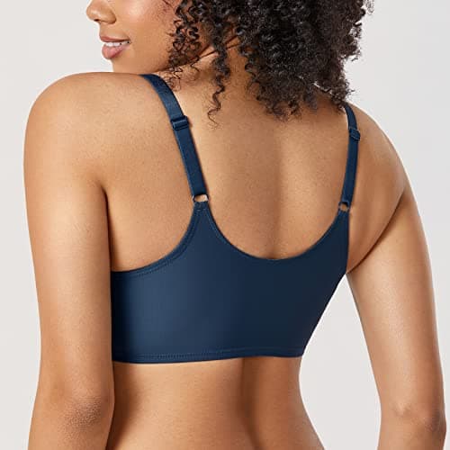 DELIMIRA Plus Size Plunge Underwire Front Closure Seamless Bra