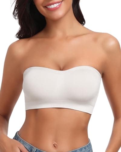 LEYSHE Wireless Padded Strapless Bra for WomenTube Top BraTop