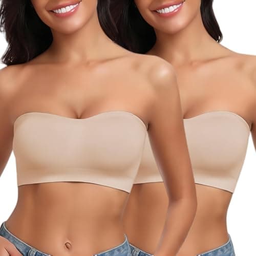 LEYSHE Wireless Padded Strapless Bra for WomenTube Top BraTop