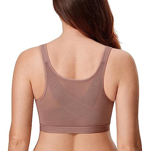 Delimira Women's Front Closure Full Coverage Posture Support Bra