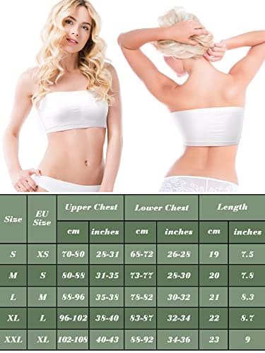 Bencailor Padded Seamless Tube Top Bralette for Women