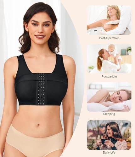 BRABIC Women's Post-Surgery Bra Shaper with Front Closure and Breast Support
