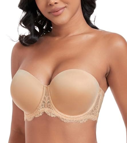 DotVol Plus Size Contour Underwire Bra with Lace Back