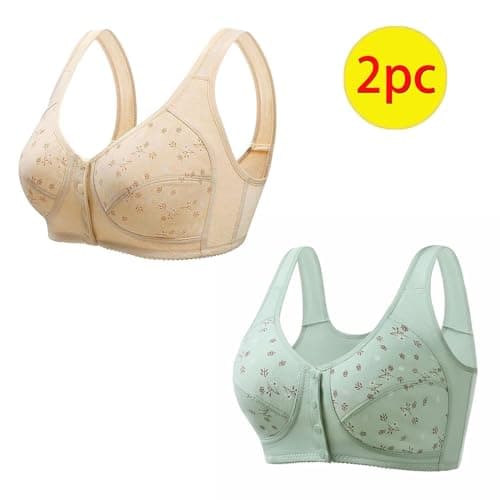 Daisy Button Down Wireless Sports Bra for Women