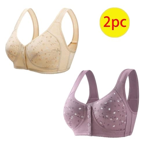 Daisy Button Down Wireless Sports Bra for Women