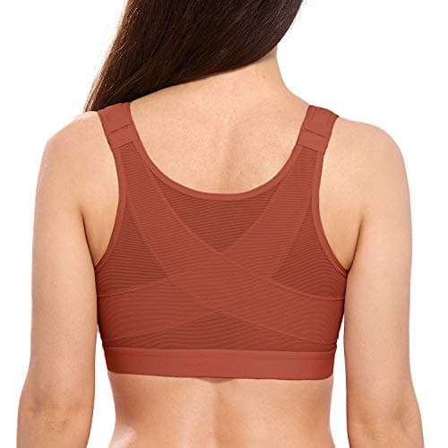 DELIMIRA Women's Full Coverage Wire-Free Back Support Posture Bra